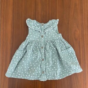Mayoral Green Floral Baby Dress